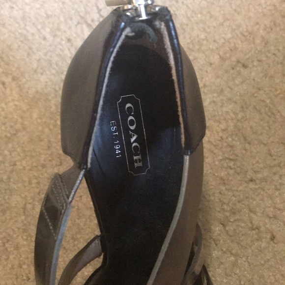 Like new ladies high heel Coach sandals. Size 7 1/2. Only worn once!! - Picture 6 of 16